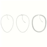 Τρία κολιέ Calvin klein 35000626 για layering, ατσάλινα ασημί.