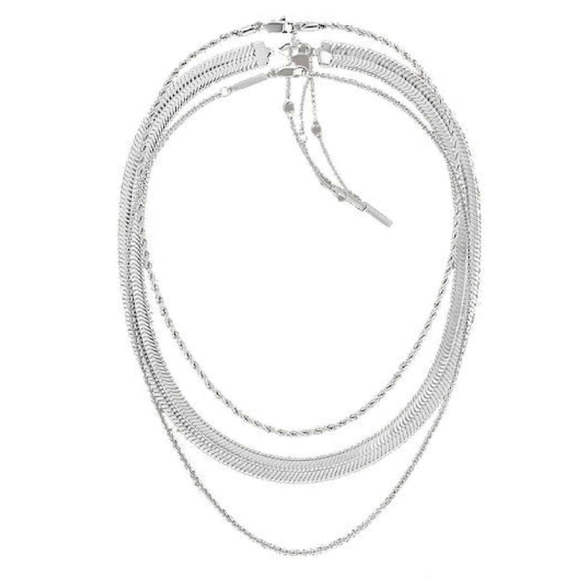 Τριπλό γυναικείο κολιέ Calvin Klein 35000626 ατσάλινο ασημί.