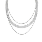 Τριπλό γυναικείο κολιέ Calvin Klein 35000626 ασημί ατσάλινο.