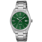 Ρολόι Casio Timeless UTP-1302PD-3A1VEF Με Ασημί Μπρασελέ & Πράσινο Καντράν
