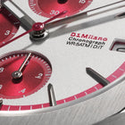 Ρολόι D1 Milano Chrono D1-CHBJ27 Με Ασημί Μπρασελέ & Λευκό-Κόκκινο Καντράν