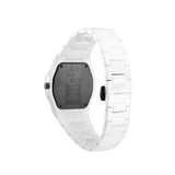 Πίσω όψη του D1 Milano Essential Ceramic White D1-CEBU02 με χαραγμένο λογότυπο D1 Milano και κεραμικό καπάκι.