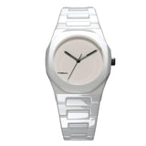 Unisex ρολόι D1 Milano Essential Ceramic White D1-CEBU02 με λευκό κεραμικό μπρασελέ, λευκή κεραμική κάσα Ø37 mm, λευκό καντράν, ζαφείρι κρύσταλλο και μηχανισμό TMI VJ21 Quartz.