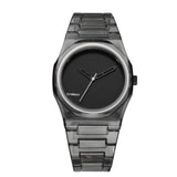 Ρολόι D1 Milano Nylon Transparent Black 39 mm D1-NYBJ02 Με Διαφανές Μπρασελέ