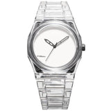 Ρολόι D1 Milano Nylon Transparent White 39 mm D1-NYBJ01 Με Διαφανές Μπρασελέ