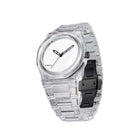 Ρολόι D1 Milano Nylon Transparent White 39 mm D1-NYBJ01 Με Διαφανές Μπρασελέ