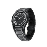 Μαύρο πολυκαρμπονικό μπρασελέ του D1 Milano D1-PCBJ33 με ματ υφή και κούμπωμα ασφαλείας.