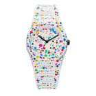 Ρολόι D1 Milano Polycarbon Dots White 37 mm D1-PCBU12 Με Πολύχρωμα Dots και Λευκό Μπροσελέ