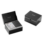 Συσκευασία unisex ρολογιού D1 Milano Polycarbon Dots White D1-PCBU12 με επίσημο κουτί D1 Milano, προστατευτικό μαξιλάρι και πιστοποιητικό γνησιότητας.