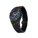 Μαύρο πολυκαρμπονικό μπρασελέ του D1 Milano D1-PCBU11 με ματ υφή και κούμπωμα ασφαλείας