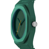 Πλάγια όψη του D1 Milano Polycarbon Green D1-PCBU10 που αναδεικνύει την κάσα Ø37 mm και το μονοχρωματικό πράσινο φινίρισμα.