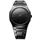 Ρολόι D1 Milano Ultra Thin Black Mirror D1-UTBU09 με Μαύρο Μπρασελέ & Μαύρο Καντράν