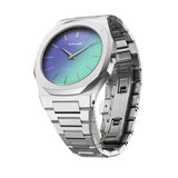 Ασημί ατσάλινο μπρασελέ του D1 Milano D1-UTBJ43 με polished & brushed επιφάνειες.