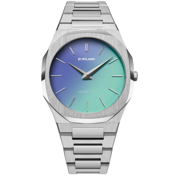 Unisex ρολόι D1 Milano Ultra Thin D1-UTBJ43 με δίχρωμο καντράν Ø40 mm και ασημί μπρασελέ.
