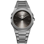 Ρολόι D1 Milano Ultra Thin Re-Gun 40 mm D1-UTBJ41 Με Ανθρακί Μπρασελέ