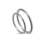 Λευκόχρυσες βέρες γάμου Maschio Femmina SL35 2mm λουστρέ φινίρισμα.