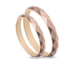 Πρωτότυπες βέρες γάμου MASCHIO FEMMINA SL52 σε ροζ χρυσό, πλάτος 3mm, φινίρισμα σαγρέ. 