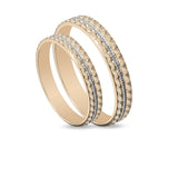 Πρωτότυπες Βέρες Γάμου Maschio Femmina SL51. Πλάτος: 3.6mm. Φινίρισμα Λουστρέ. Χρώμα: Λευκόχρυσο και Χρυσό. Καράτια: 9/14/18/22. Με Μοτίβο.