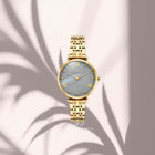 Ρολόι Vogue Bliss Mini 2020617044 Με Χρυσό Μπρασελέ & Γκρι Φίλντισι Καντράν