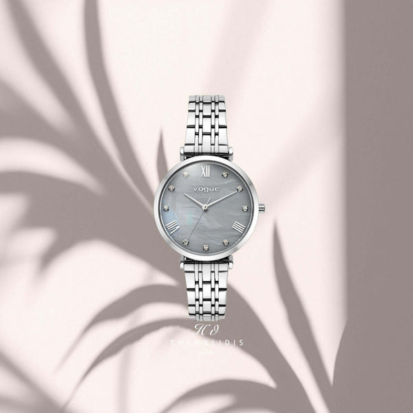 Ρολόι Vogue Bliss Mini 2020617084 Με Ασημί Μπρασελέ & Γκρι Φίλντισι Καντράν