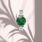 Ρολόι Vogue Bliss Mini 2020617085 Με Ασημί Μπρασελέ & Πράσινο Φίλντισι Καντράν