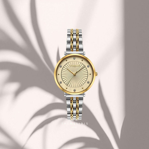 Ρολόι Vogue New Bliss 2020815363 με Δίχρωμο Μπρασελέ & Σαμπανί Καντράν