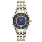 Γυναικείο ρολόι Vogue Cynthia 2020612061 με δίχρωμο ασημί-χρυσό ατσάλινο μπρασελέ και μπλε καντράν διαμέτρου 35mm.
