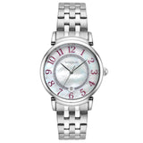 Γυναικείο ρολόι Vogue Cynthia 2020612081 με ασημί ατσάλινο μπρασελέ και άσπρο καντράν διαμέτρου 35mm.