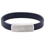 Ανδρικό Βραχιόλι Emporio Armani EGS2987040 Δερμάτινο Μπλε