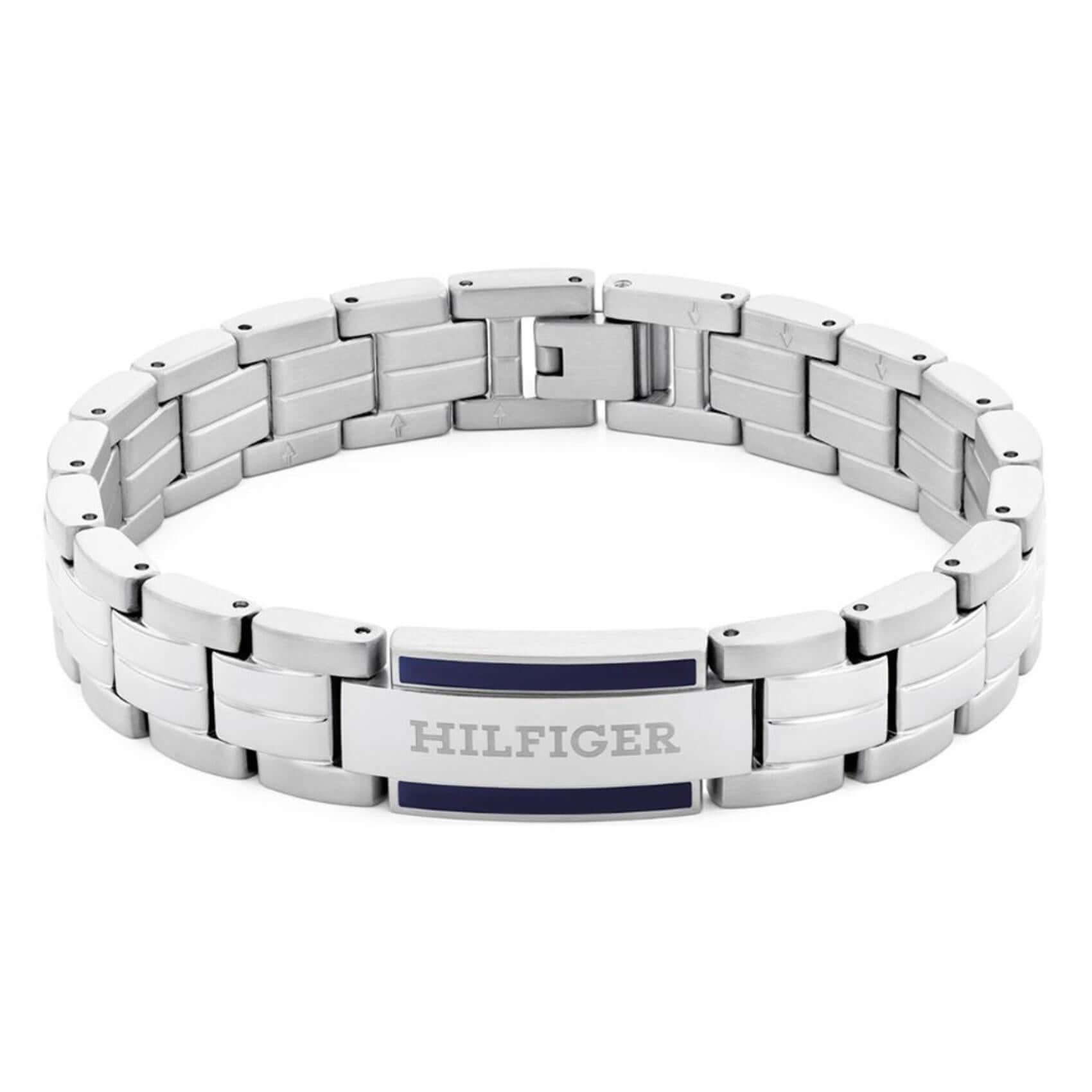 Ανδρικό βραχιόλι χειροπέδα Tommy Hilfiger 2790600 από ατσάλι σε ασημί χρώμα.