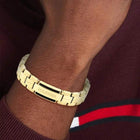 Ανδρικό Βραχιόλι Χειροπέδα Tommy Hilfiger 2790601 Ατσάλινο Σε Χρυσό Χρώμα