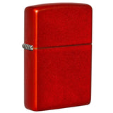 Αντιανεμικός αναπτήρας Zippo Classic Metallic Red 49475 σε κόκκινο χρώμα με ματ υψή και δυνατότητα χαράγματος για ένα προσωποποιημένο δώρο.