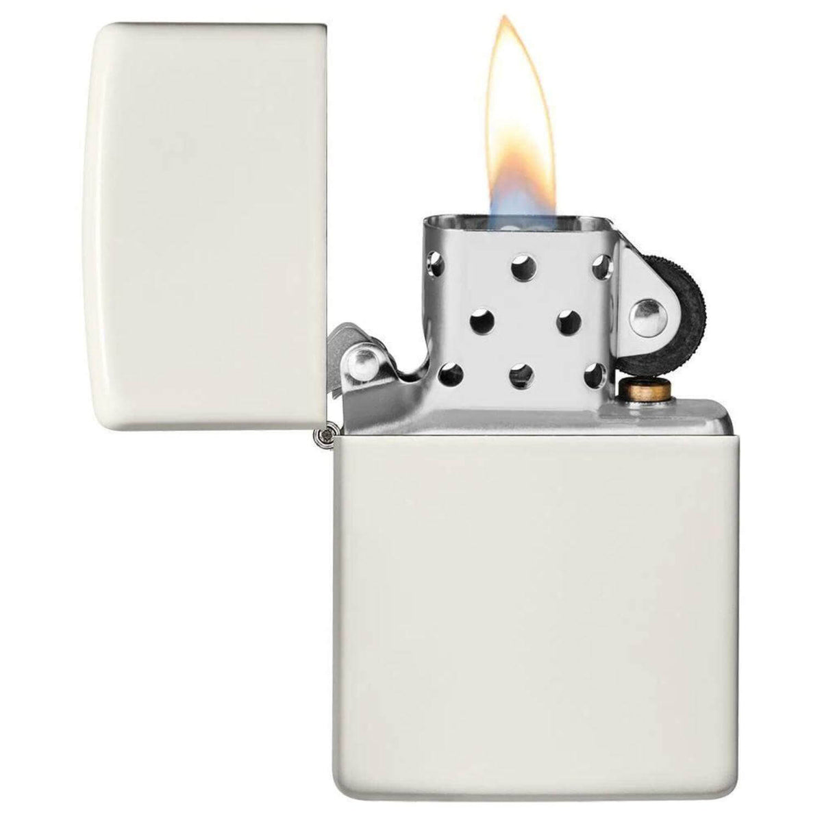 Αντιανεμικός αναπτήρας Zippo Glow 49193 σε λευκό χρώμα που φωσφορίζει στο σκοτάδι με δυνατότητα χαράγματος για ένα προσωποποιημένο δώρο.
