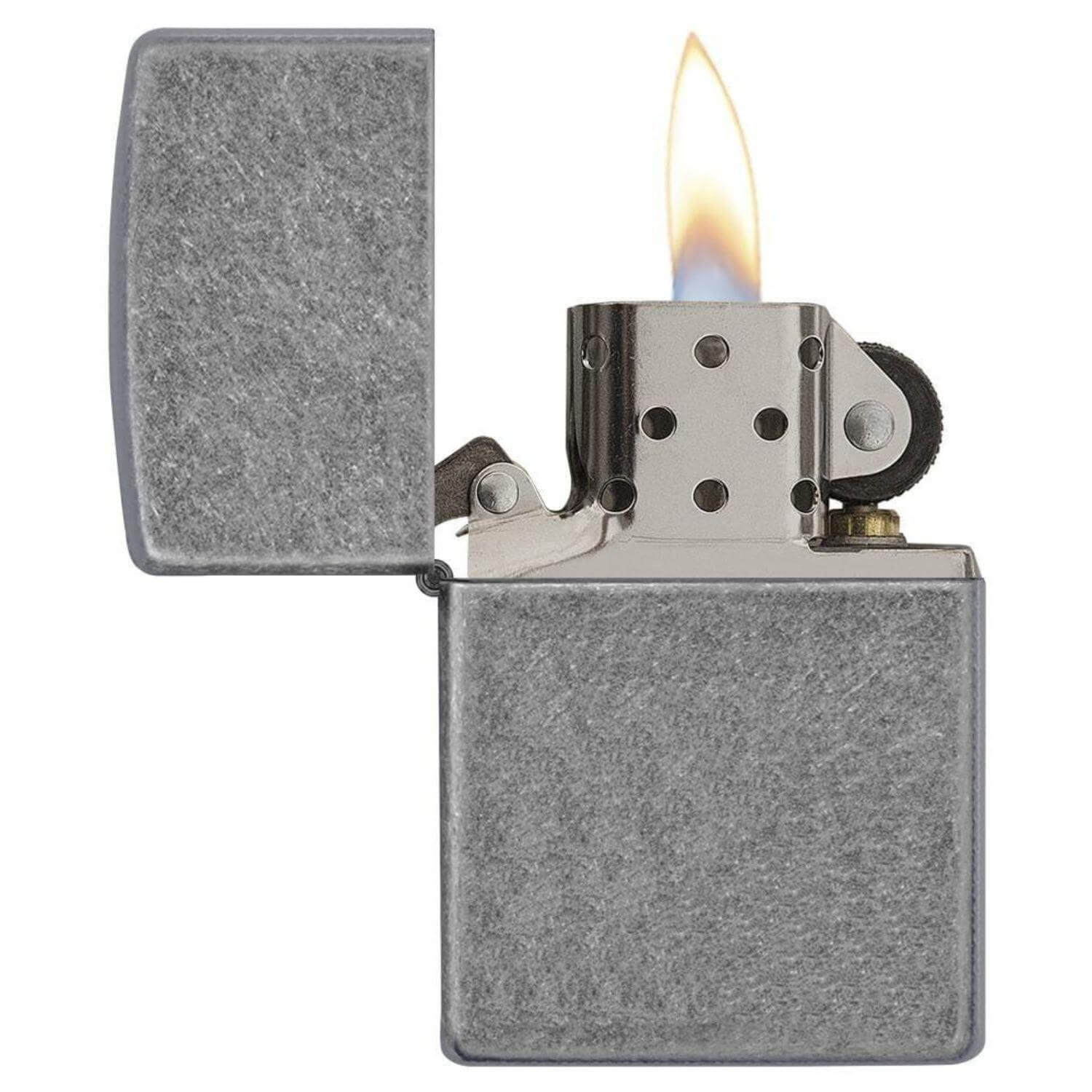 Αντιανεμικός αναπτήρας Zippo Antique 121fb σε ανθρακί χρώμα με ματ υφή και δυνατότητα χαράγματος για ένα προσωποποιημένο δώρο.
