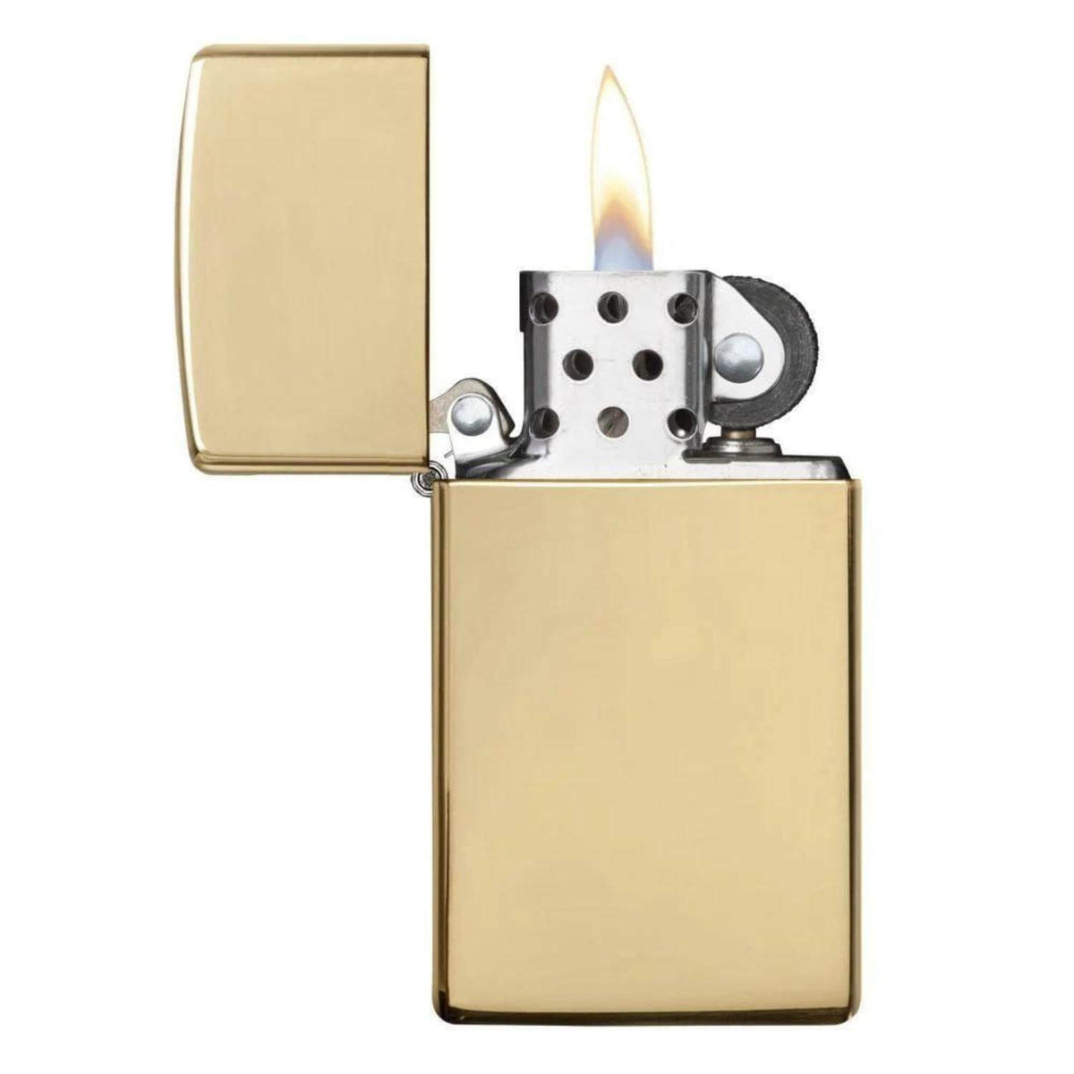 Αντιανεμικός αναπτήρας Zippo Slim Gold 1654b σε χρυσό χρώμα με γυαλιστερή όψη και δυνατότητα χαράγματος για ένα προσωποποιημένο δώρο.