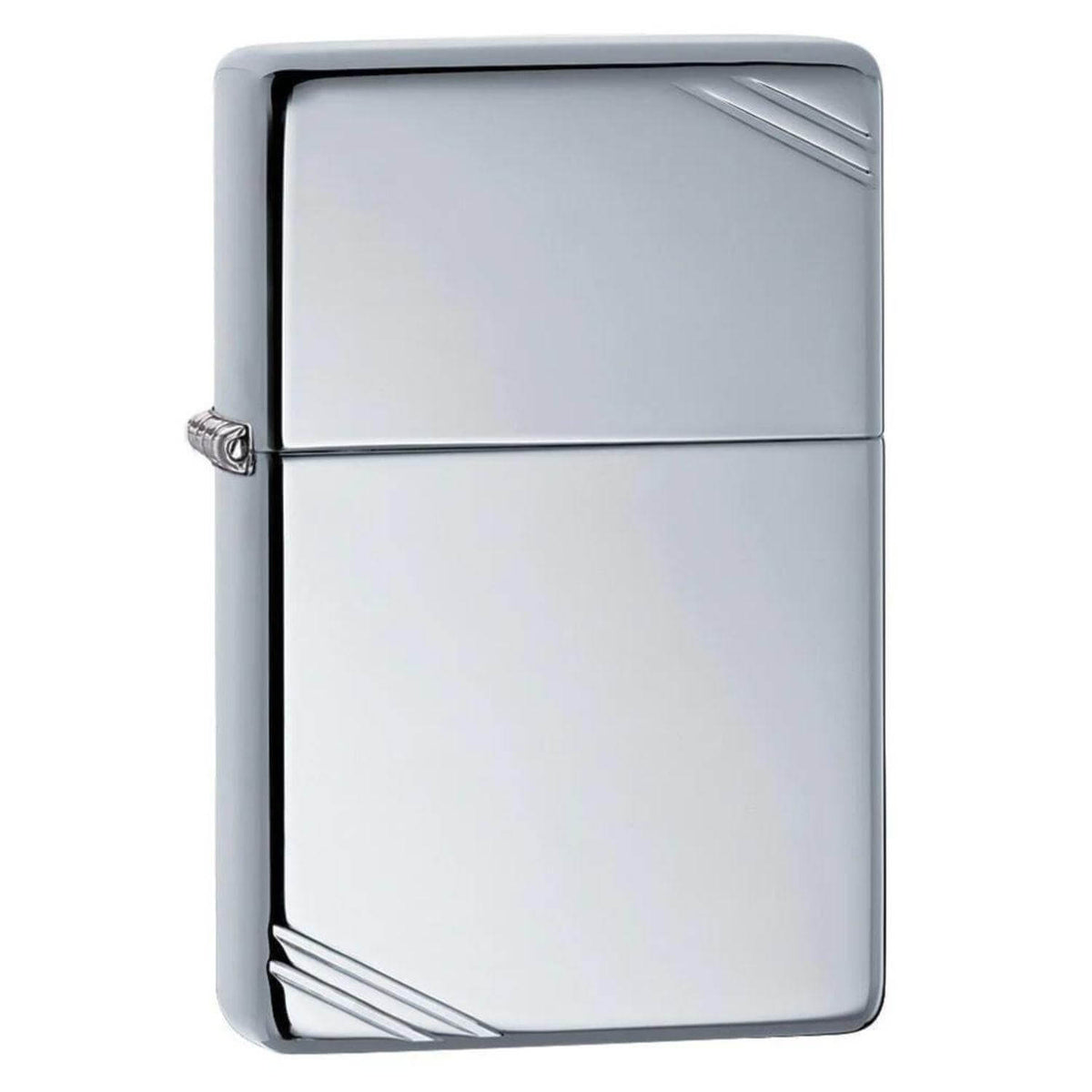 Αντιανεμικός αναπτήρας Zippo Vintage Silver 260 σε ασημί χρώμα με γυαλιστερή υψή και δύο γραμμές χαραγμένες και δυνατότητα χαράγματος για ένα προσωποποιημένο δώρο.