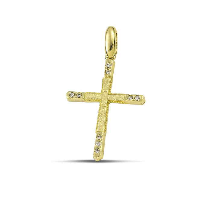 Γυναικείος σταυρός βάπτισης Κ14 με ζιργκόν
