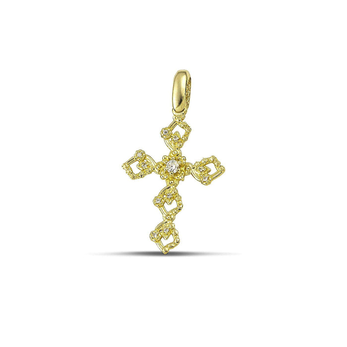 Γυναικείος σταυρός βάπτισης Κ14 με ζιργκόν