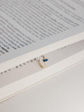 Δαχτυλίδι Χρυσό Κ9 δάκρυ με μπλε πέτρα