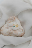 Χρυσό δαχτυλίδι Κ14 με ματάκι από σμάλτο