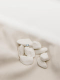 Λευκόχρυσο Δαχτυλίδι Κ14 με Γαλάζια Πέτρα Baguette