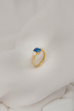 Χρυσό Δαχτυλίδι Κ14 με Μπλε Πέτρα