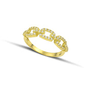 Χρυσό Δαχτυλίδι Κ14 με σχήμα Αλυσίδα