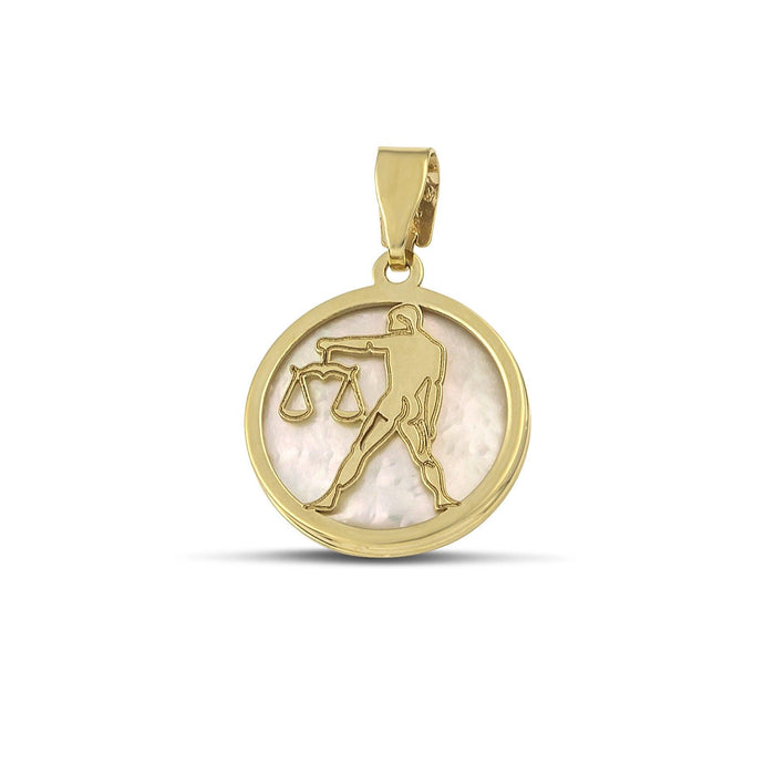 Χρυσό ζώδιο Κ9 ζυγός με φίλντισι ZC0702.026