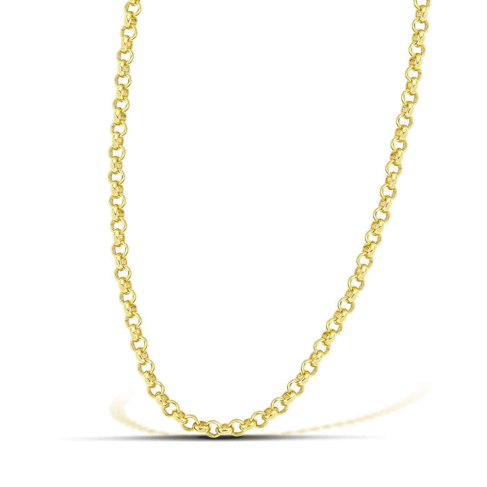 Ανδρική καδένα από ασήμι 925, επιχρυσωμένη. Κατασκευή κρίκος-κρίκος.