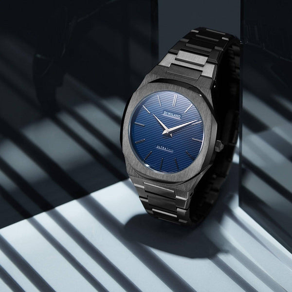Ρολόι D1 Milano Ultra Thin D1-UTBJ12 Με Ανθρακί Μπρασελέ
