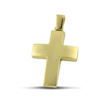 Αντρικός σταυρός διπλής όψης, από χρυσό Κ14 λουστράτος.