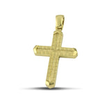 Ανδρικός σταυρός βάπτισης από χρυσό Κ14 με μοντέρνο σχέδιο. 