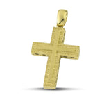 Ανδρικός σταυρός βάπτισης από χρυσό Κ14