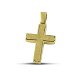 Ανδρικός σταυρός χρυσός Κ14, διπλής όψης. 